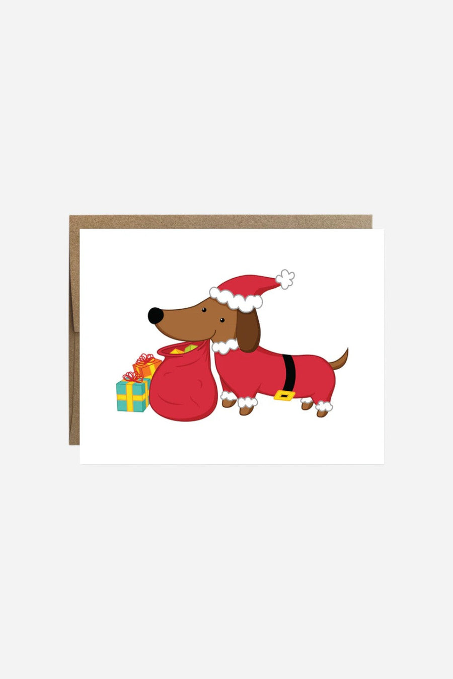 Dog Santa Holiday Greeting Card – front view