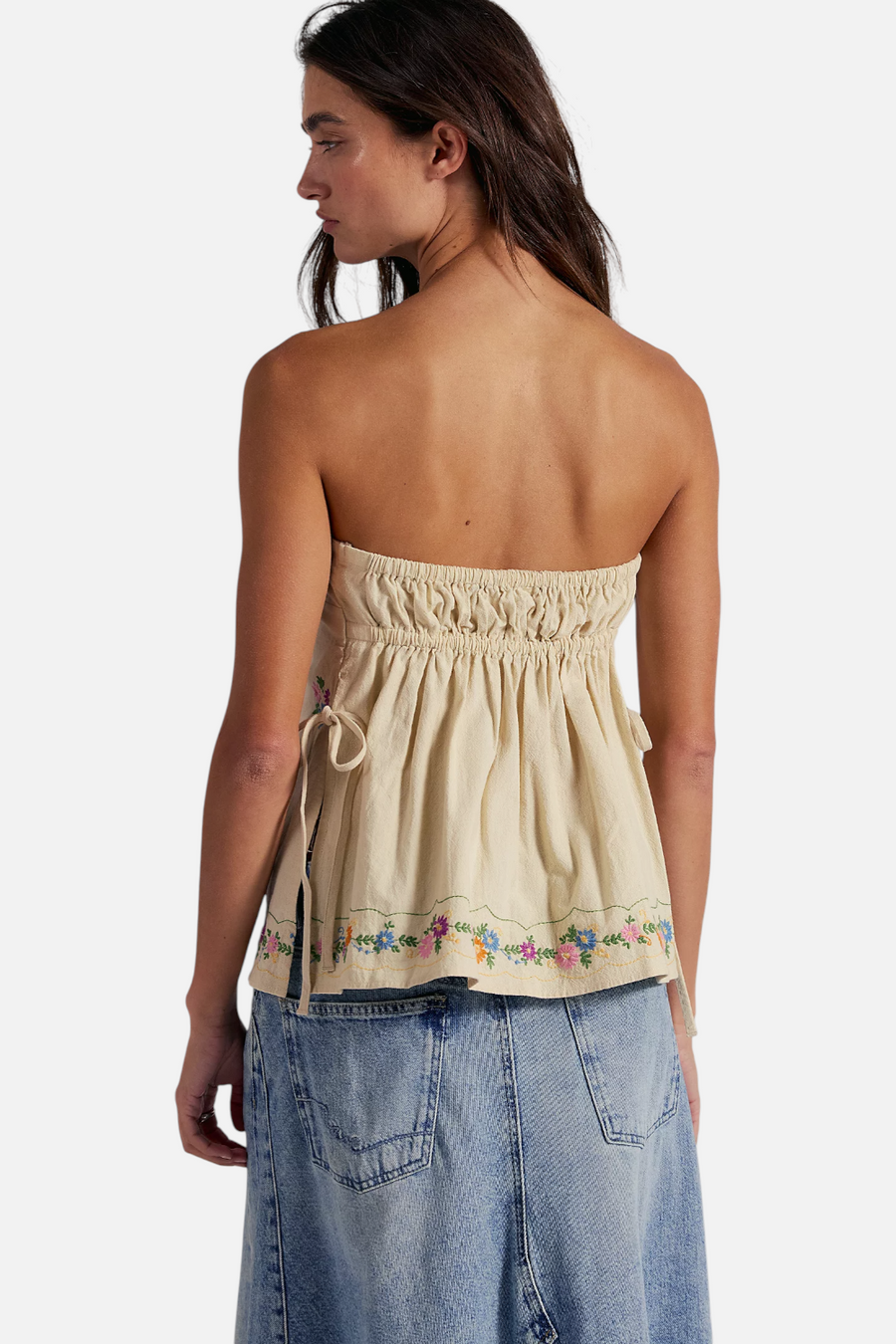 Free People Doily Days Tube Top in Cream Combo