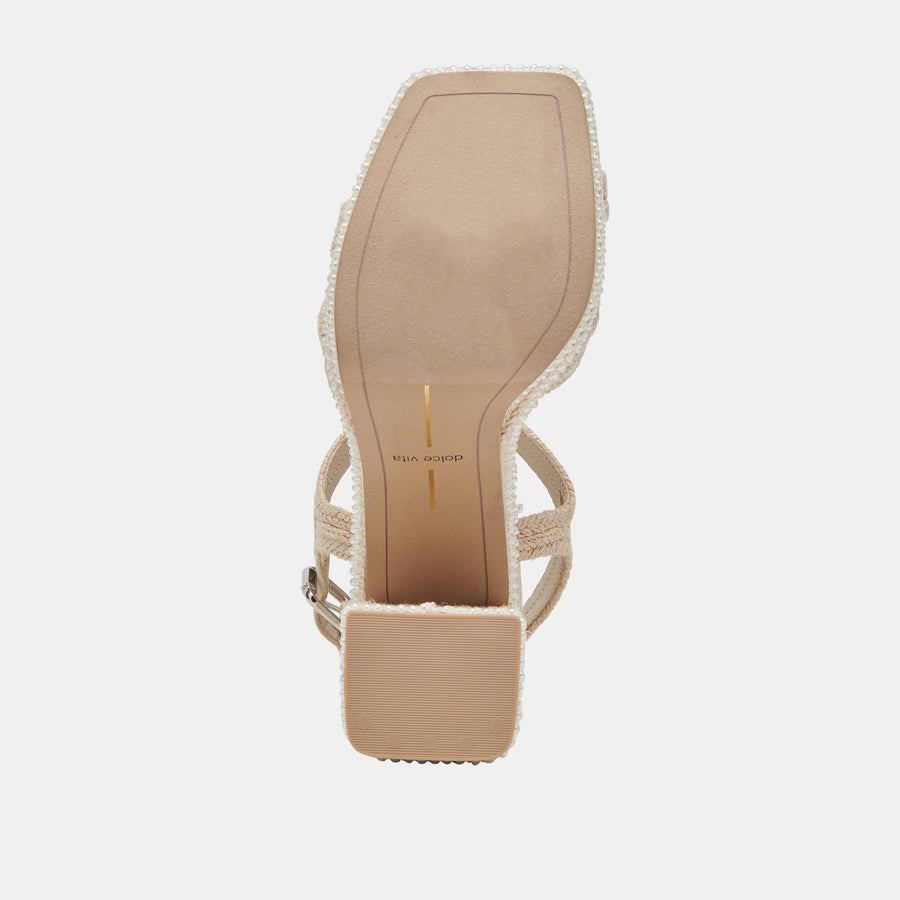 Dolce Vita Anira Pearl Heels in Ivory Pearls – alternate
