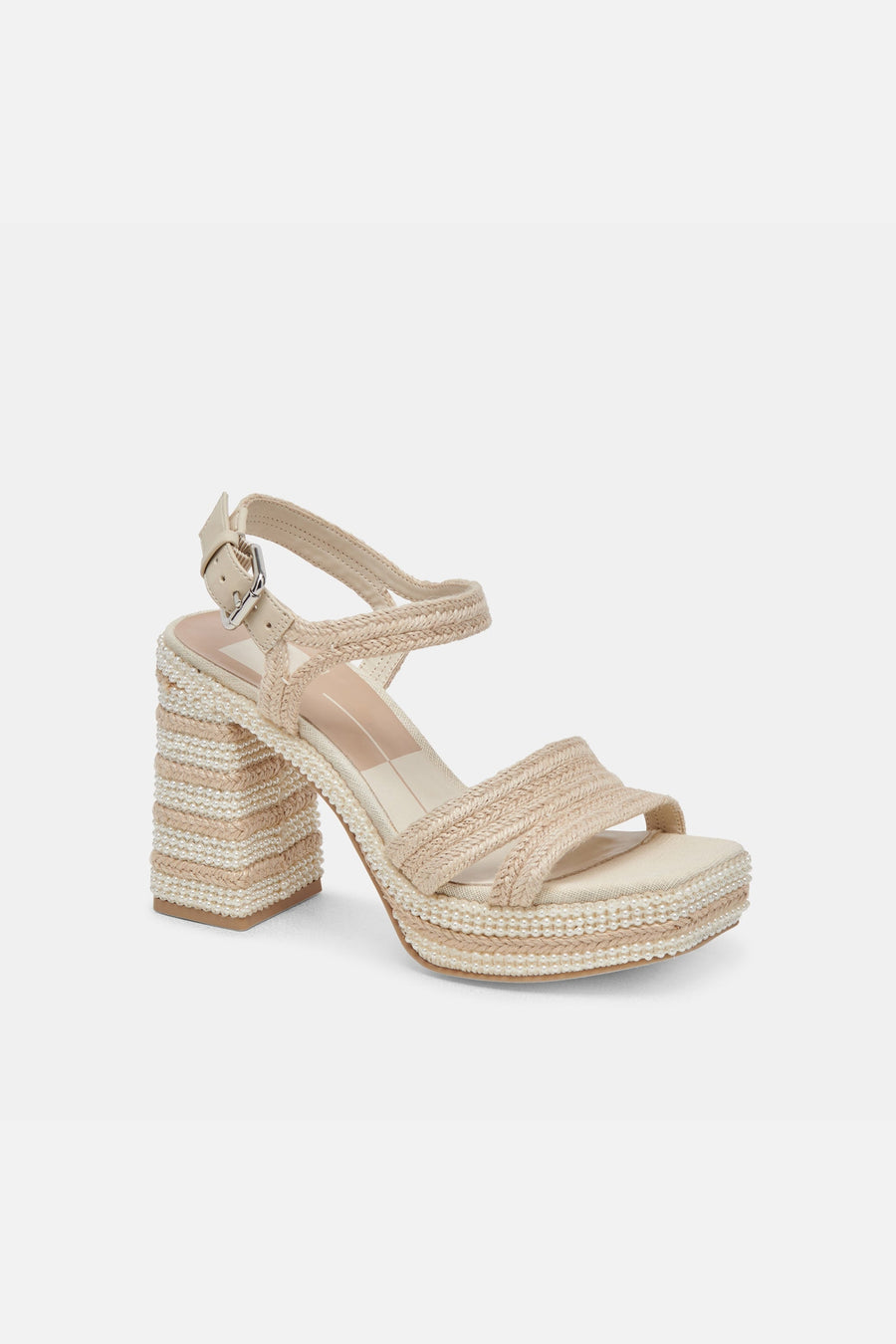 Dolce Vita Anira Pearl Heels in Ivory Pearls – back view
