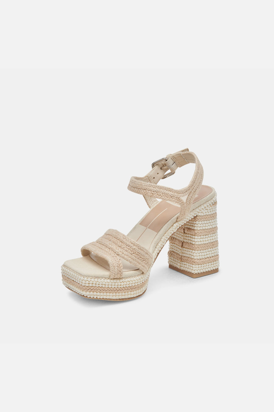 Dolce Vita Anira Pearl Heels in Ivory Pearls – detail