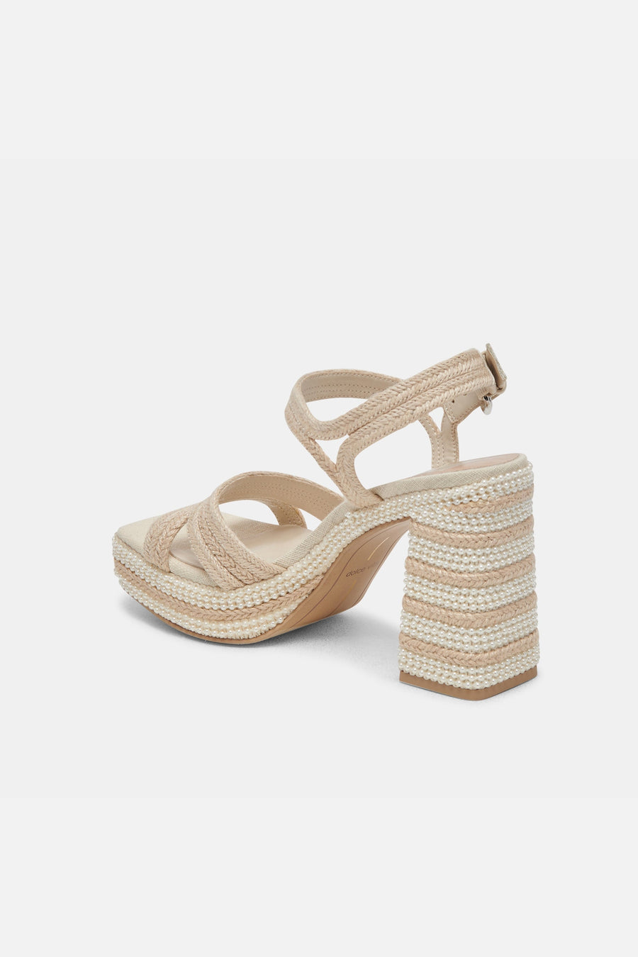 Dolce Vita Anira Pearl Heels in Ivory Pearls – flat lay