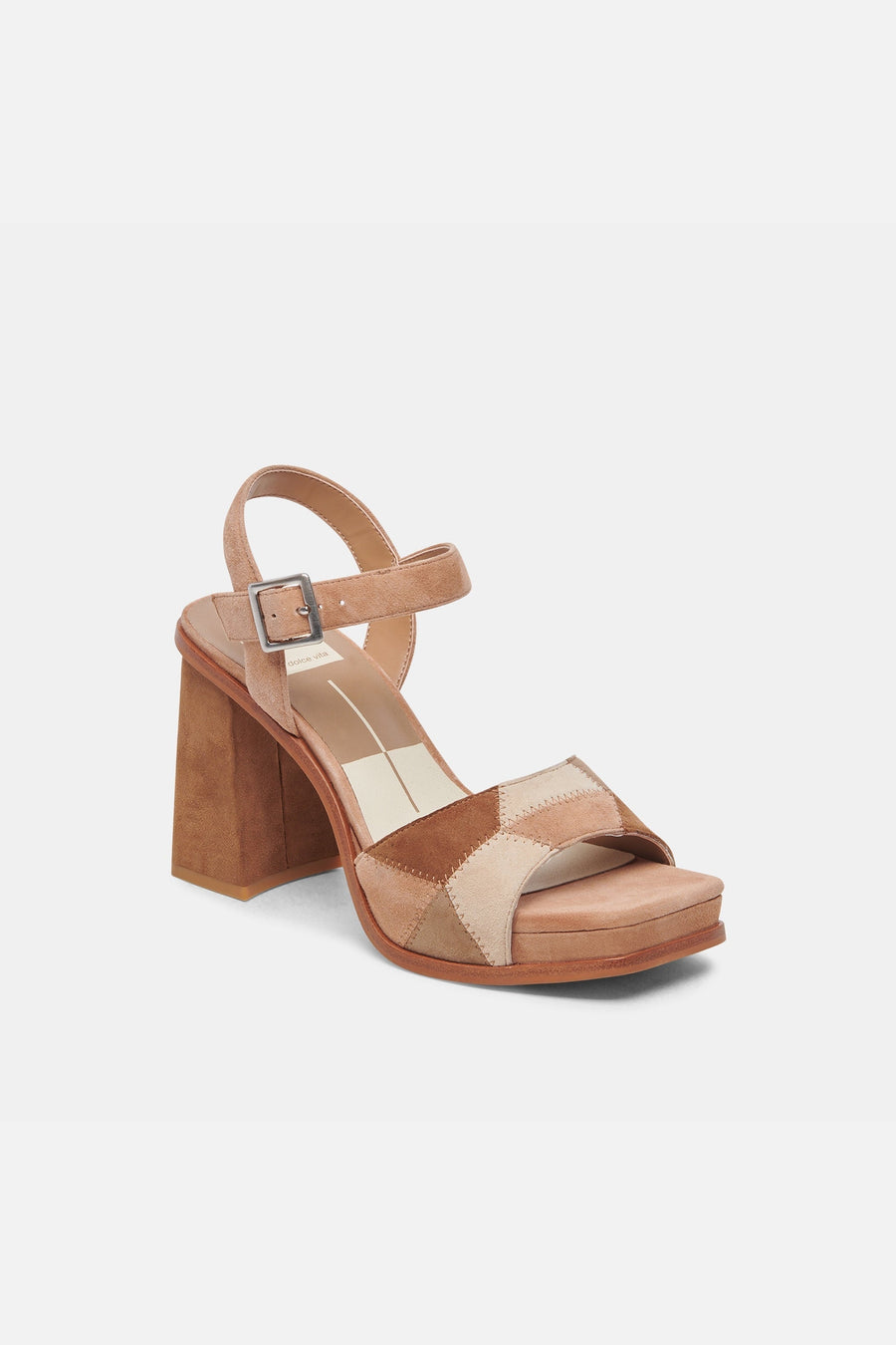 Dolce Vita Aubrey Heels in Brown Multi Suede – back view