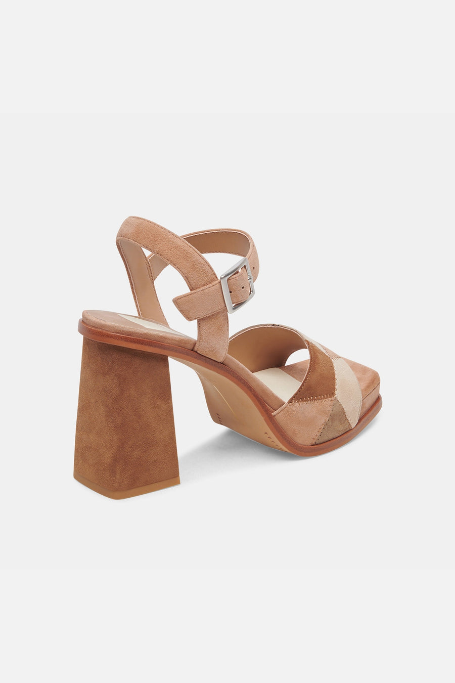 Dolce Vita Aubrey Heels in Brown Multi Suede – side view