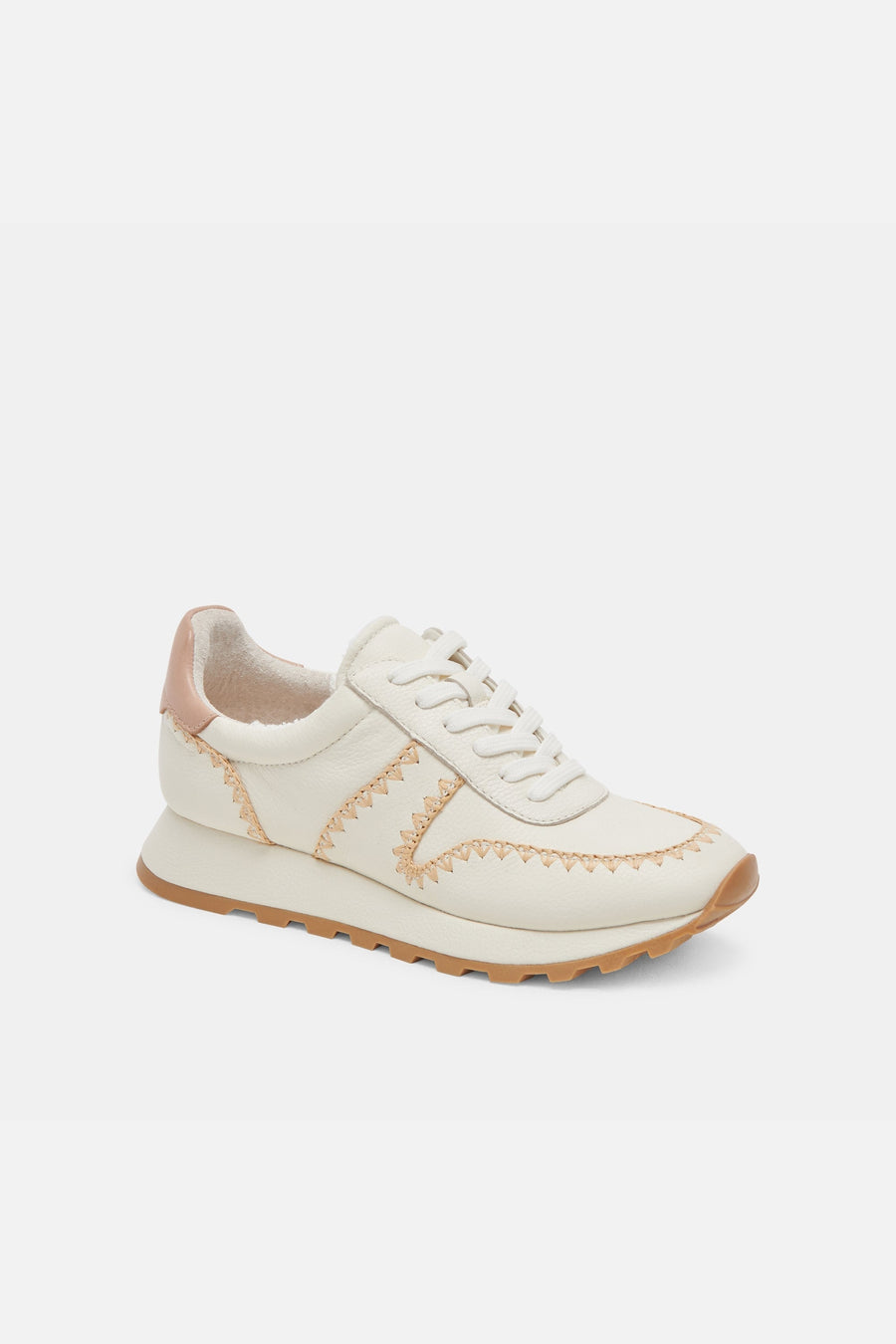 Dolce Vita Ayita Sneakers in White Leather – side view