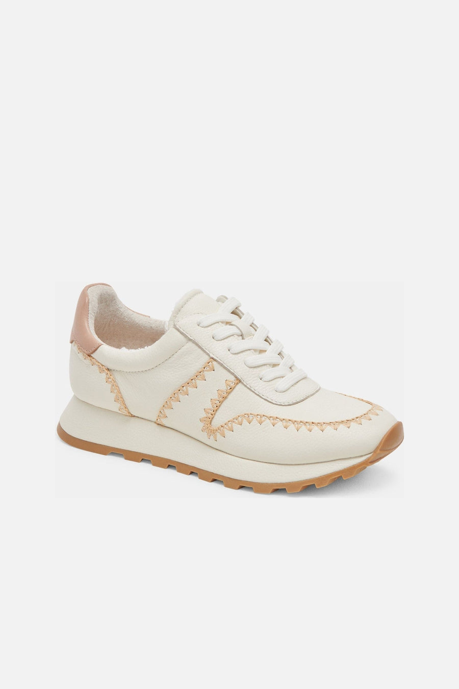 Dolce Vita Ayita Sneakers in White Leather – side view