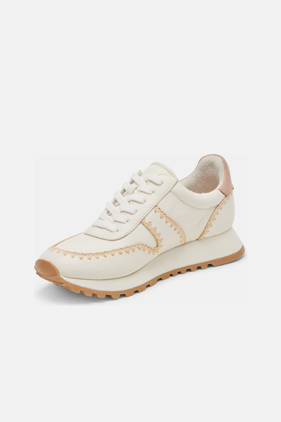 Dolce Vita Ayita Sneakers in White Leather – side view