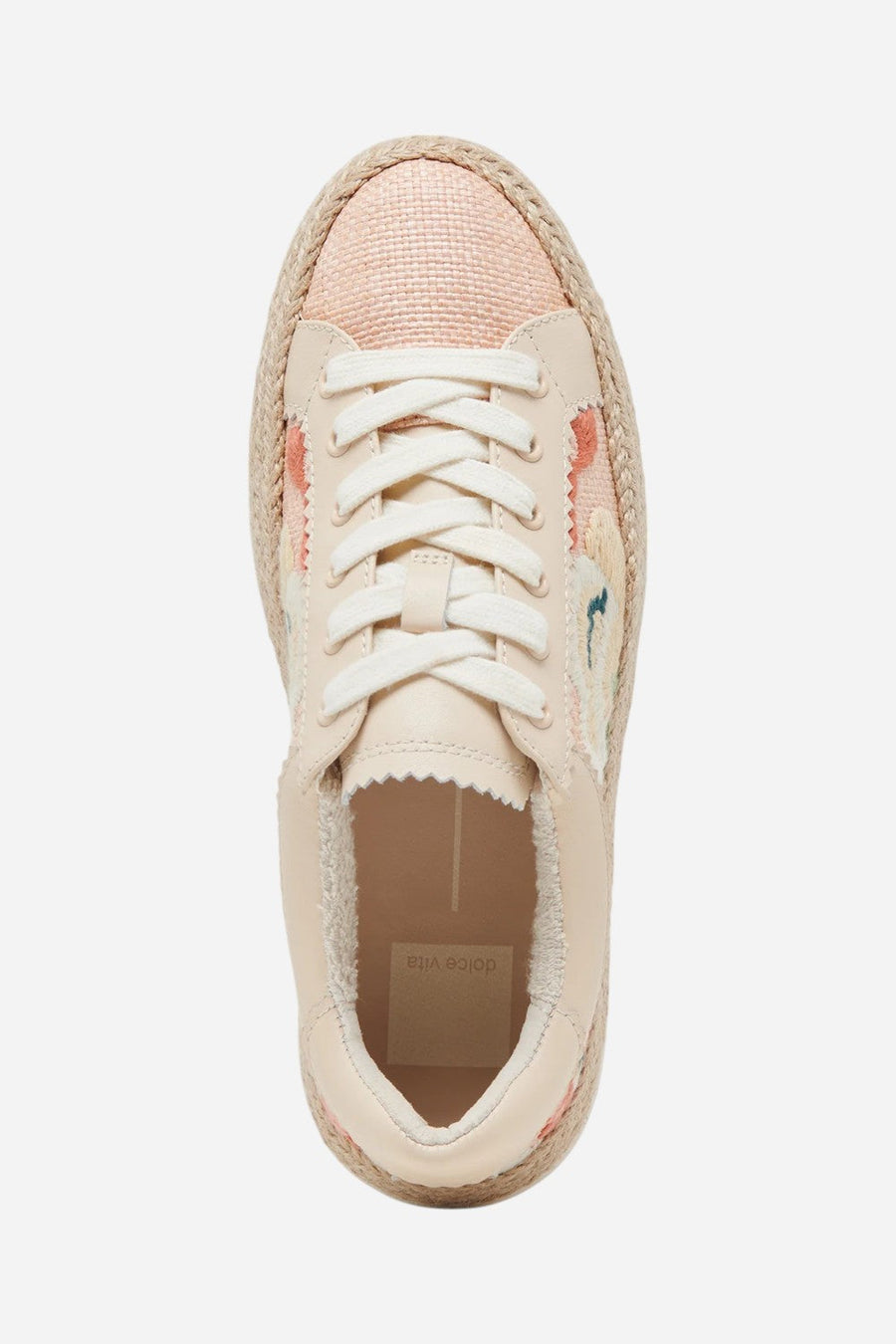 Dolce Vita Azalia Sneakers in Pink Floral Raffia – alternate
