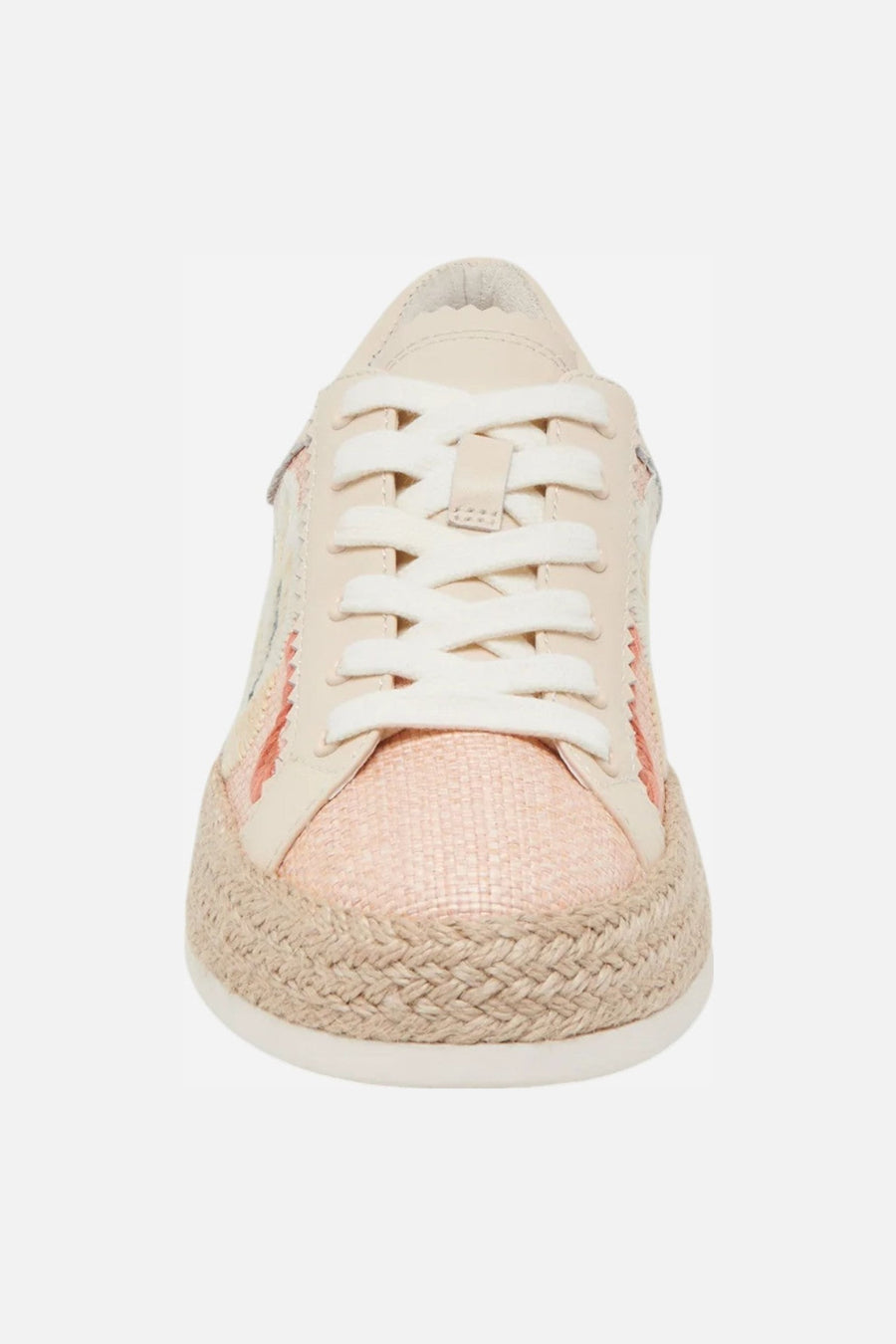 Dolce Vita Azalia Sneakers in Pink Floral Raffia – side view
