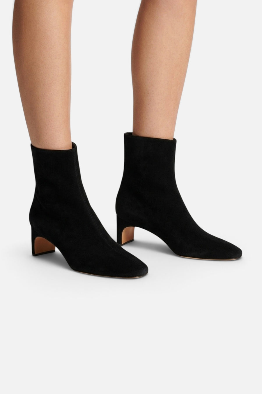 Dolce Vita Bennet Booties in Onyx Suede – on model