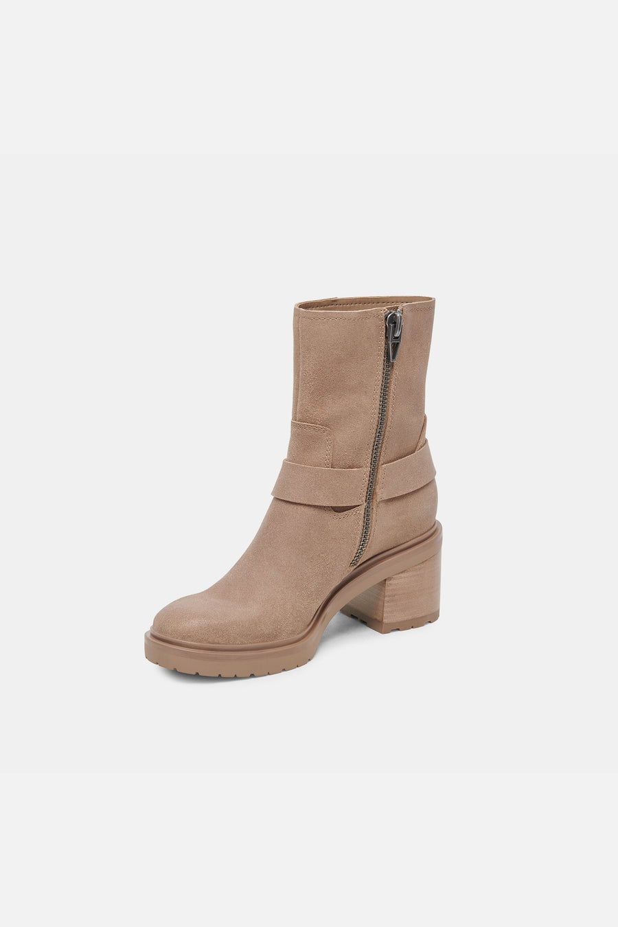 Dolce Vita Camros Boots in Truffle Suede – detail