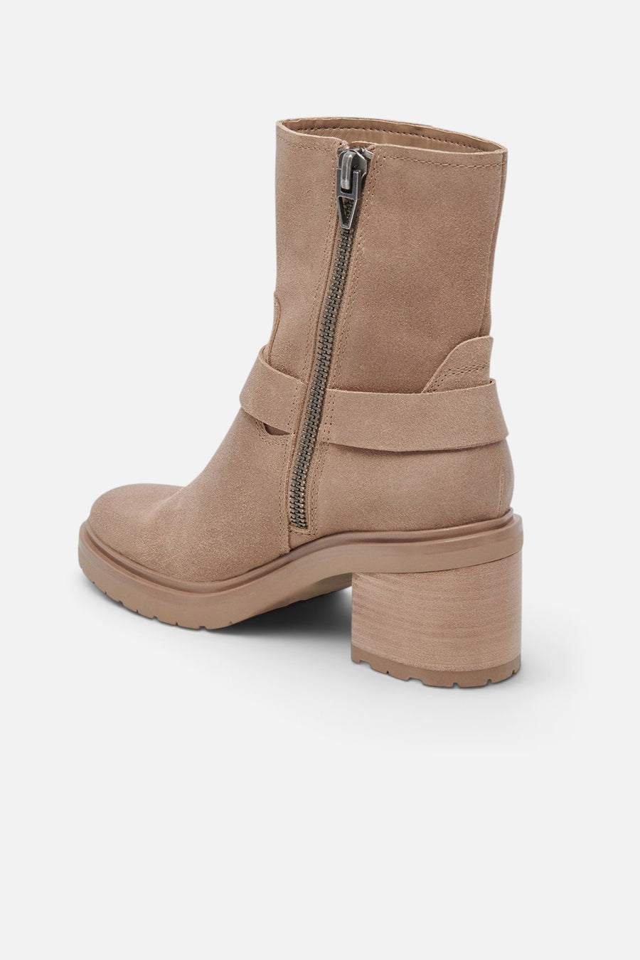 Dolce Vita Camros Boots in Truffle Suede – side view