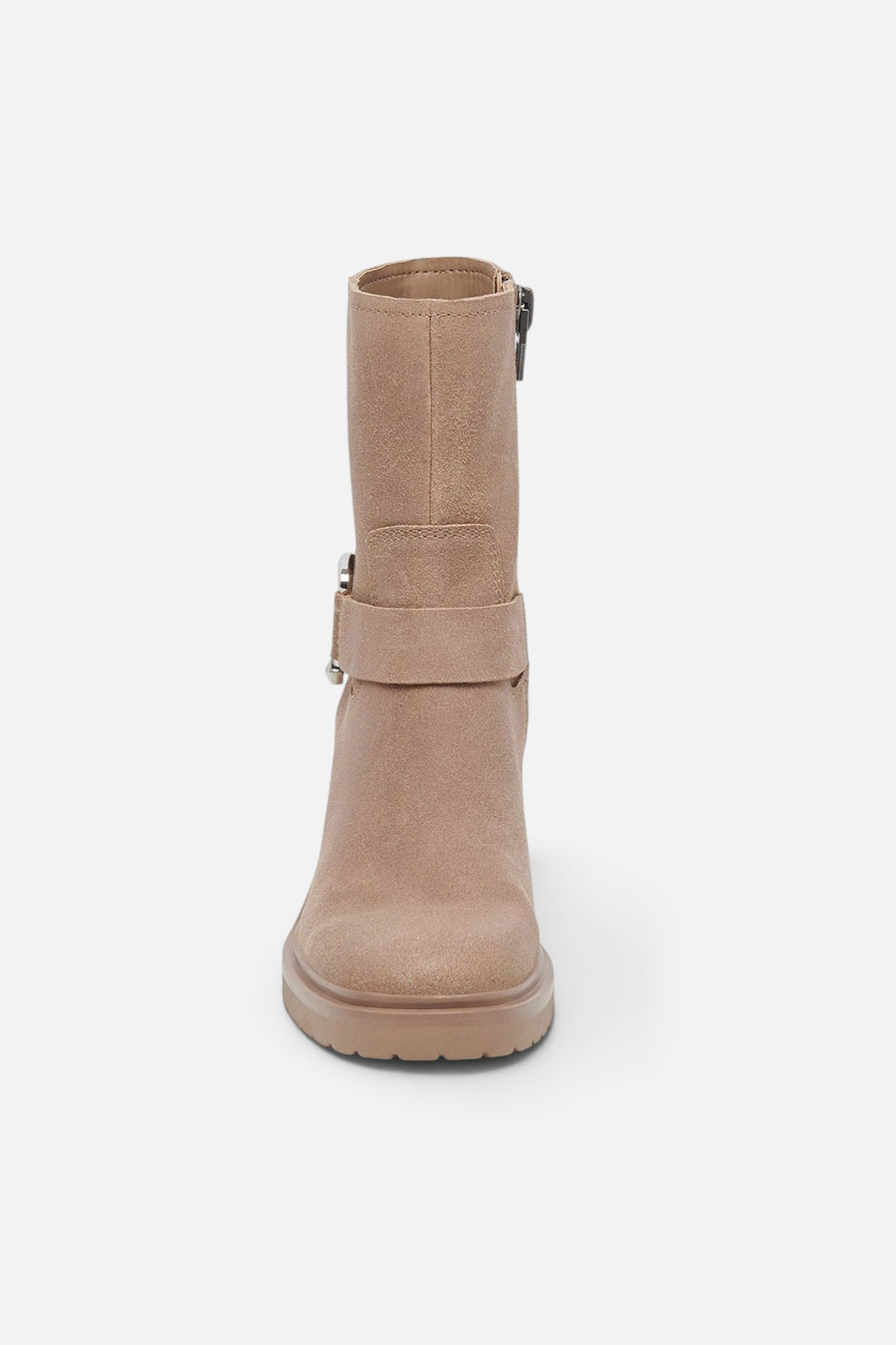 Dolce Vita Camros Boots in Truffle Suede – side view