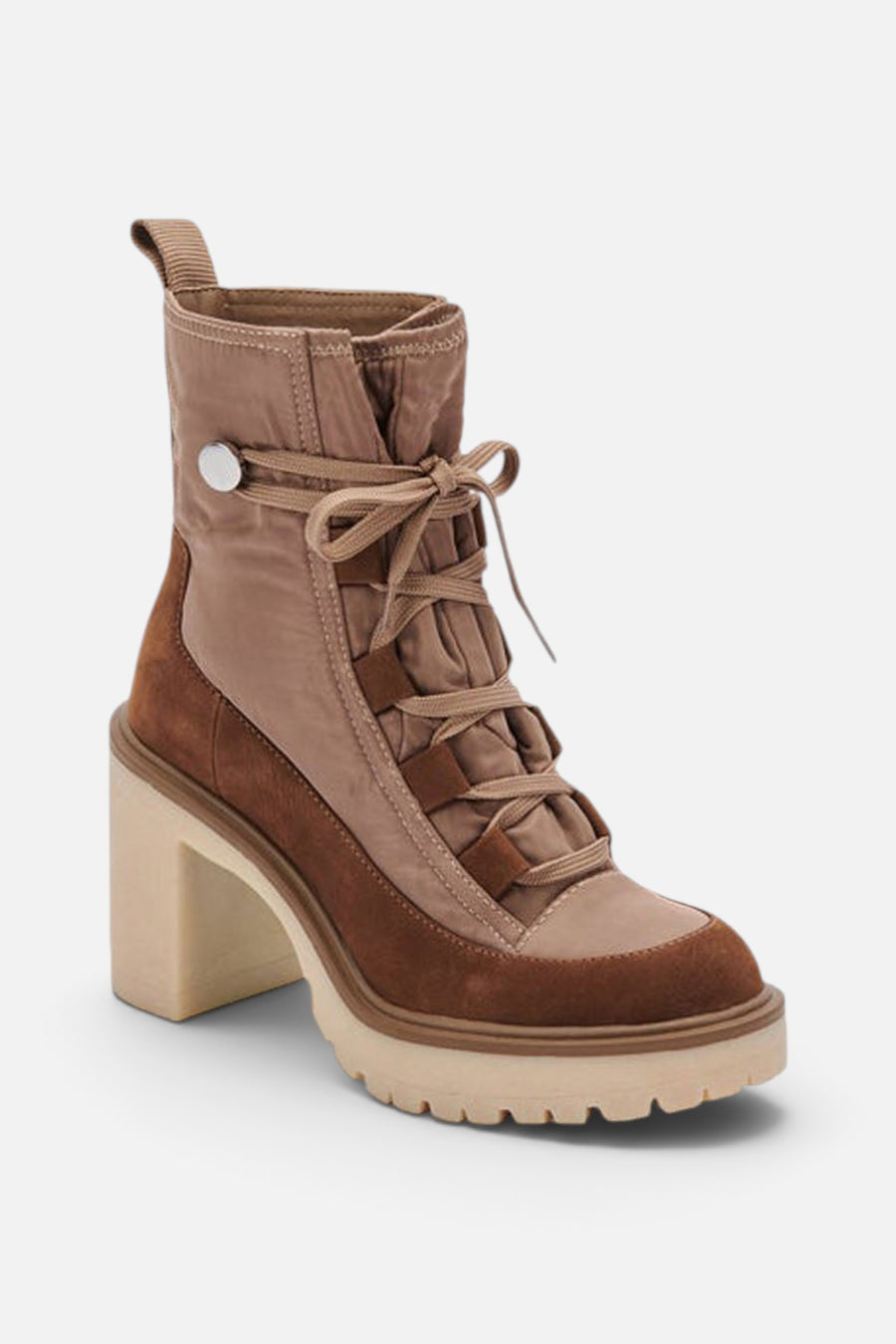 Dolce Vita Celida Boots In Tan Multi Nylon – back view