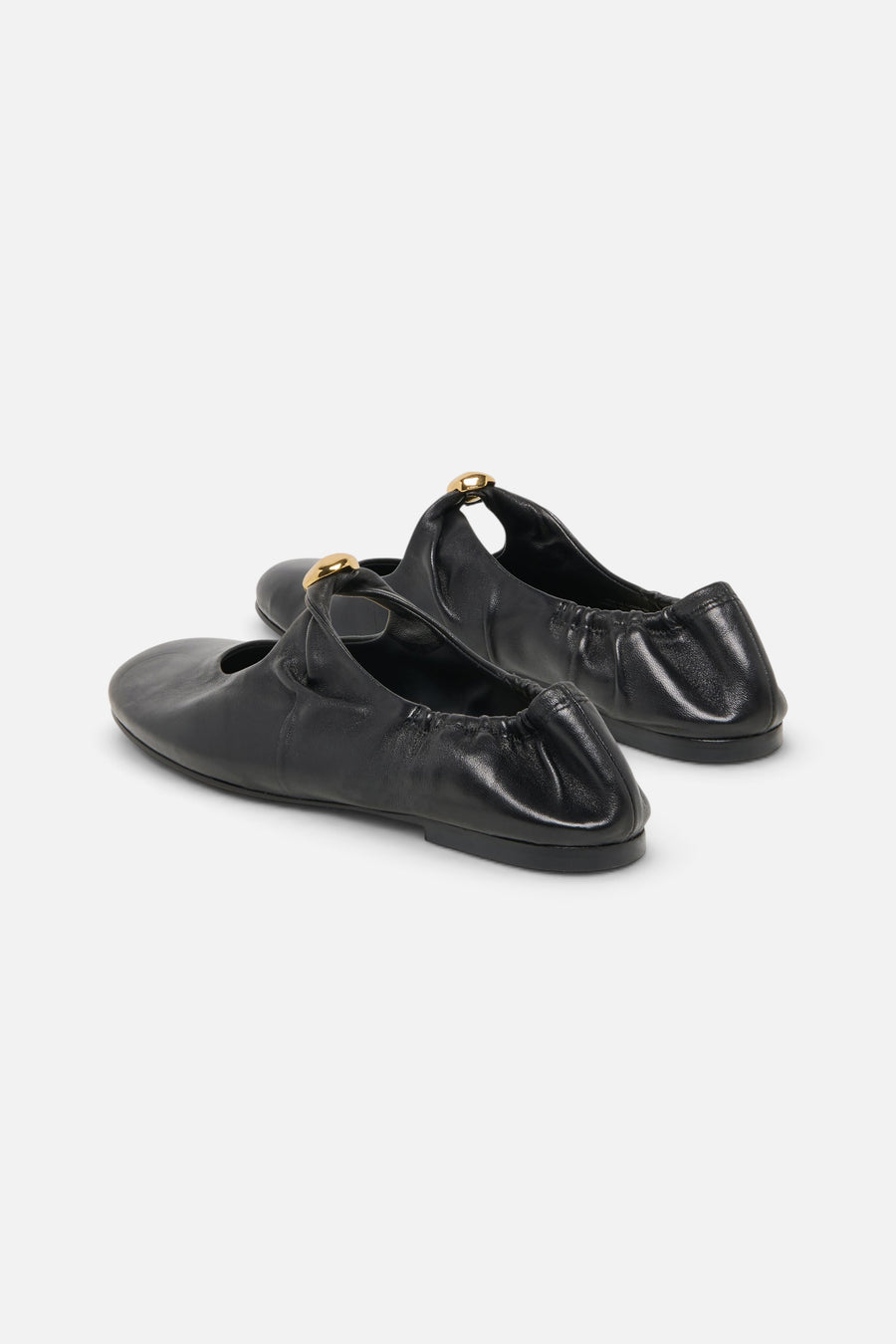 Dolce Vita Cornel Flat in Black Leather – back view