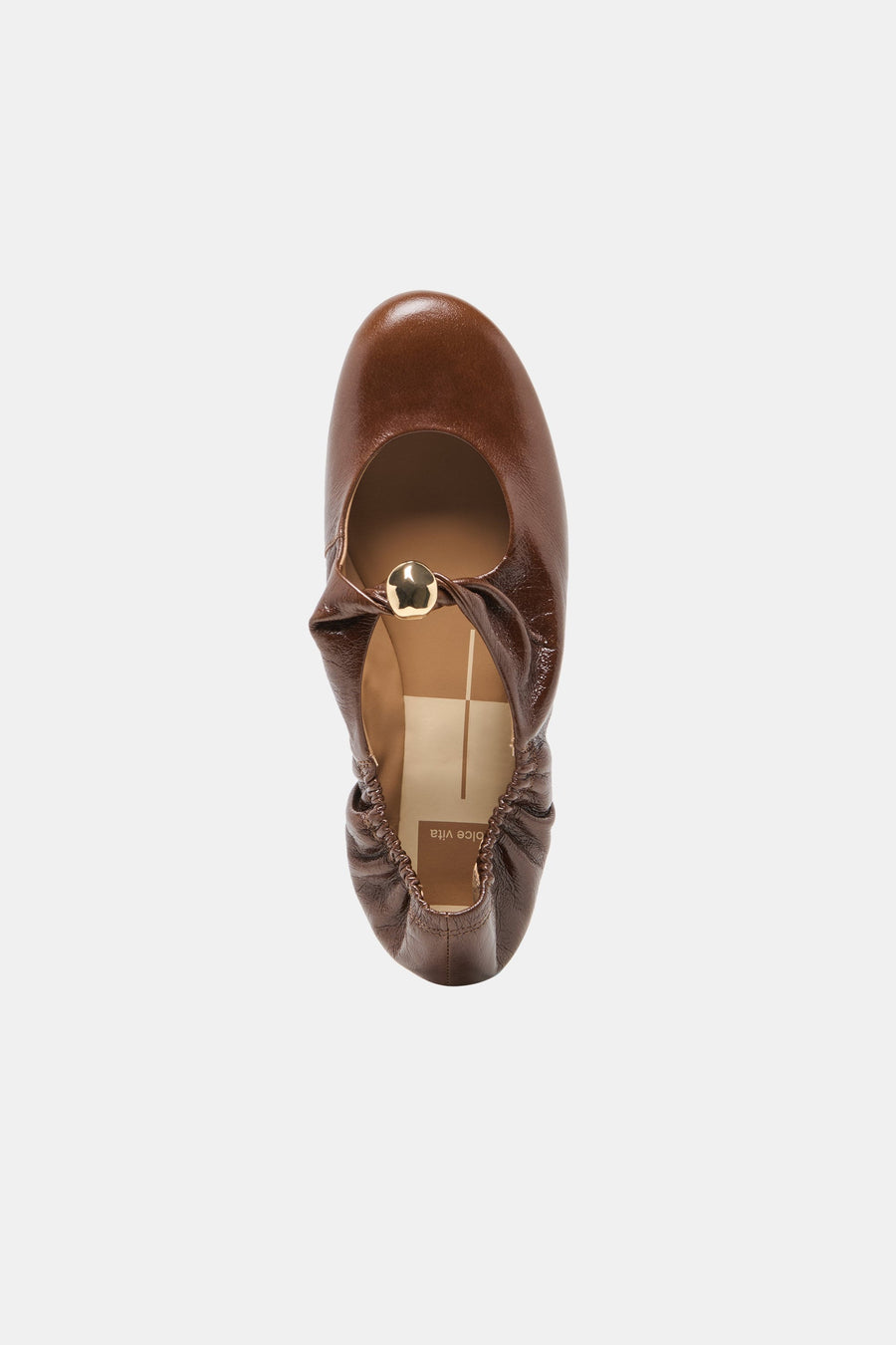Dolce Vita Cornel Flat in Russet Leather – detail
