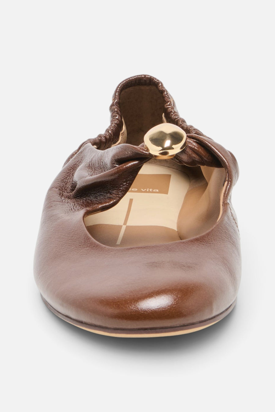 Dolce Vita Cornel Flat in Russet Leather – front view