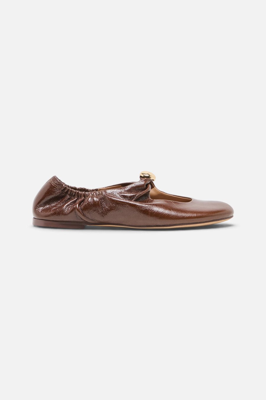 Dolce Vita Cornel Flat in Russet Leather – side view