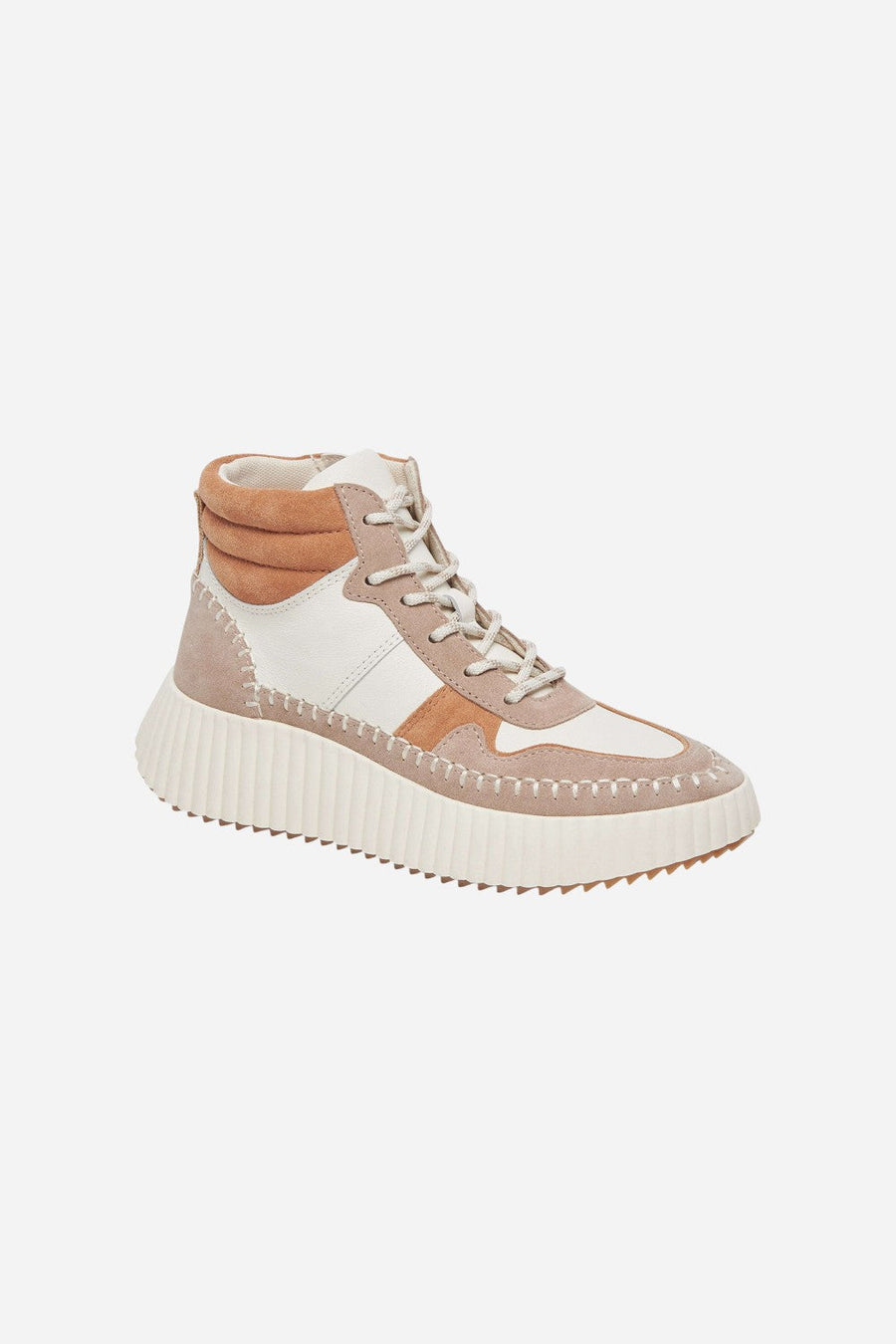 Dolce Vita Daley High Top Sneaker in Taupe Multi Suede – back view