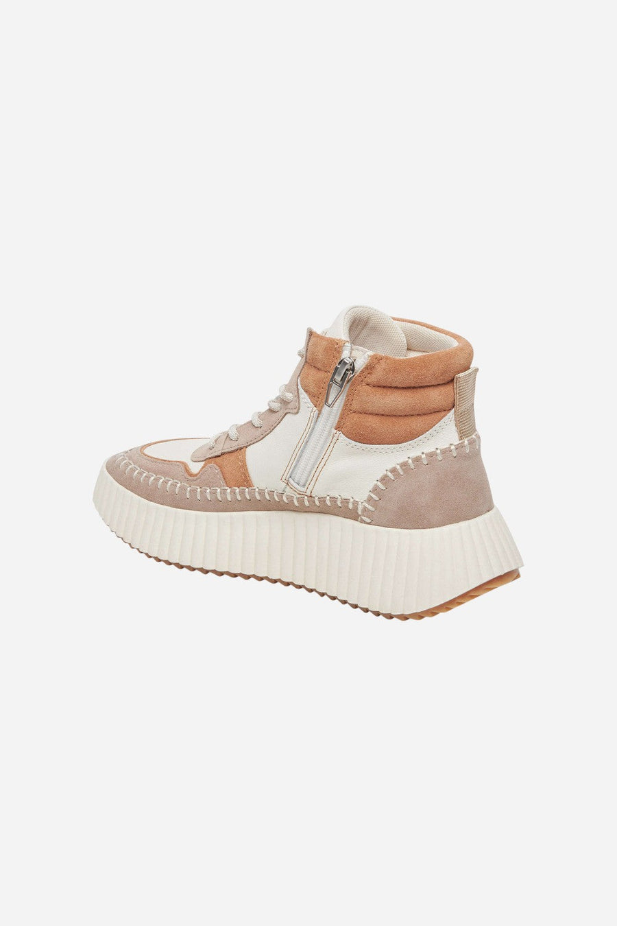 Dolce Vita Daley High Top Sneaker in Taupe Multi Suede – side view