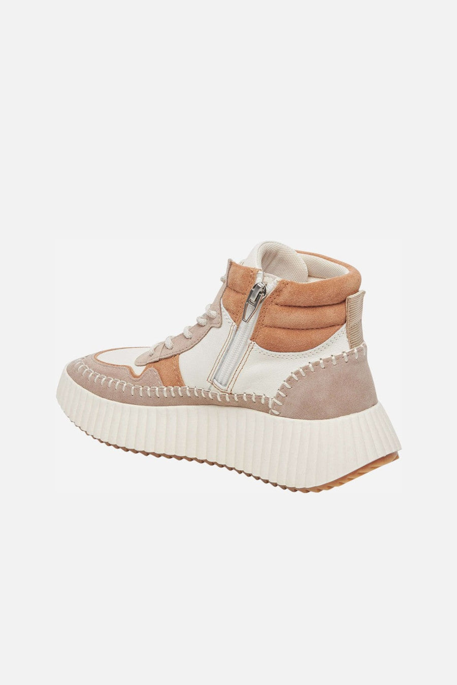 Dolce Vita Daley High Top Sneaker in Taupe Multi Suede – side view