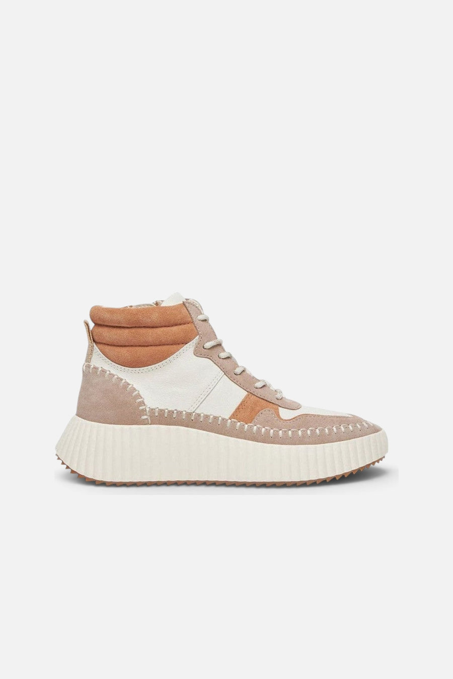 Dolce Vita Daley High Top Sneaker in Taupe Multi Suede – side view