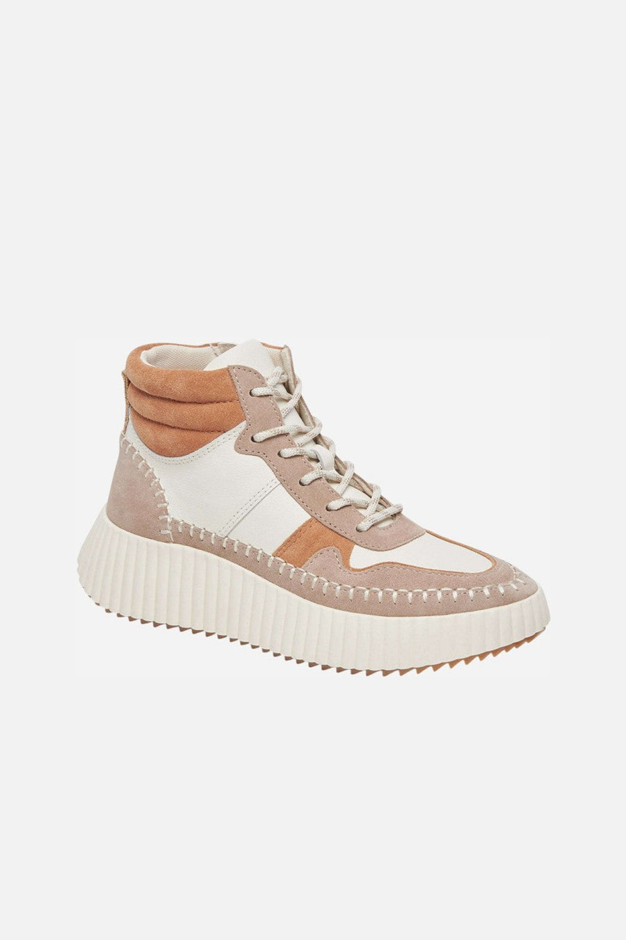 Dolce Vita Daley High Top Sneaker in Taupe Multi Suede – side view