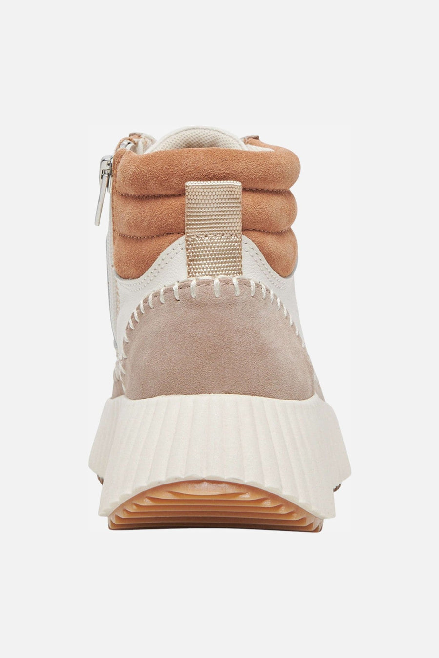 Dolce Vita Daley High Top Sneaker in Taupe Multi Suede – side view