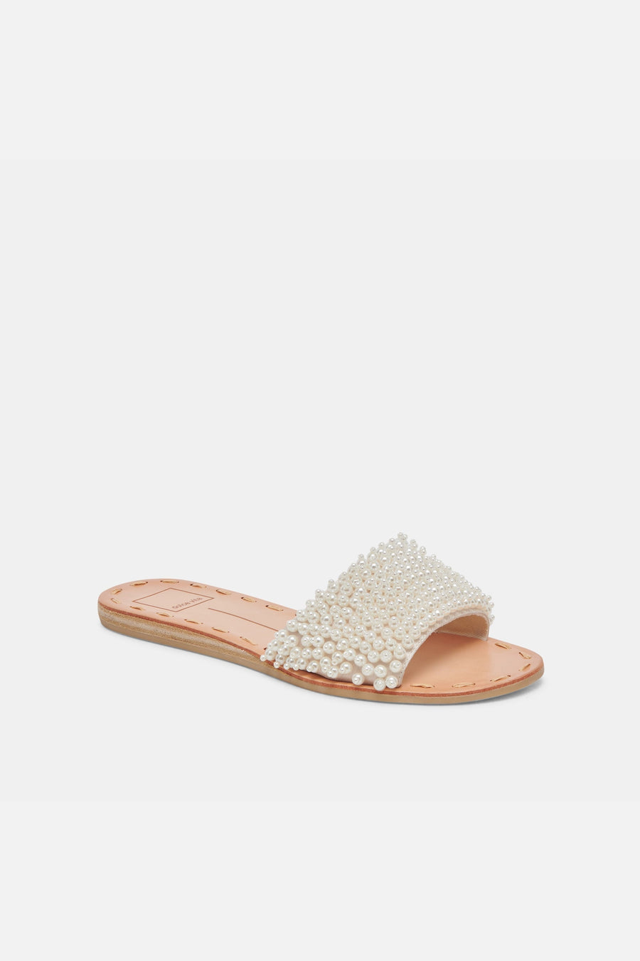 Dolce Vita Dalon Pearl Sandals in Vanilla Pearls – back view