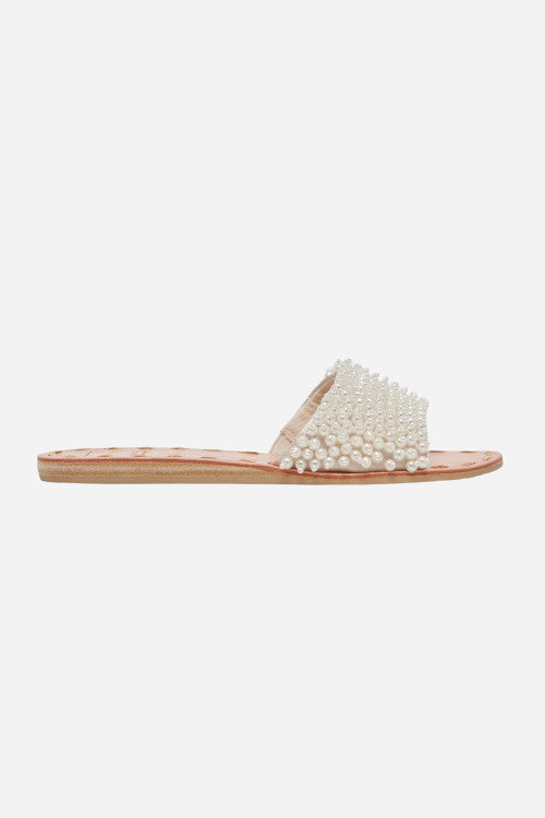 Dolce Vita Dalon Pearl Sandals in Vanilla Pearls – front view