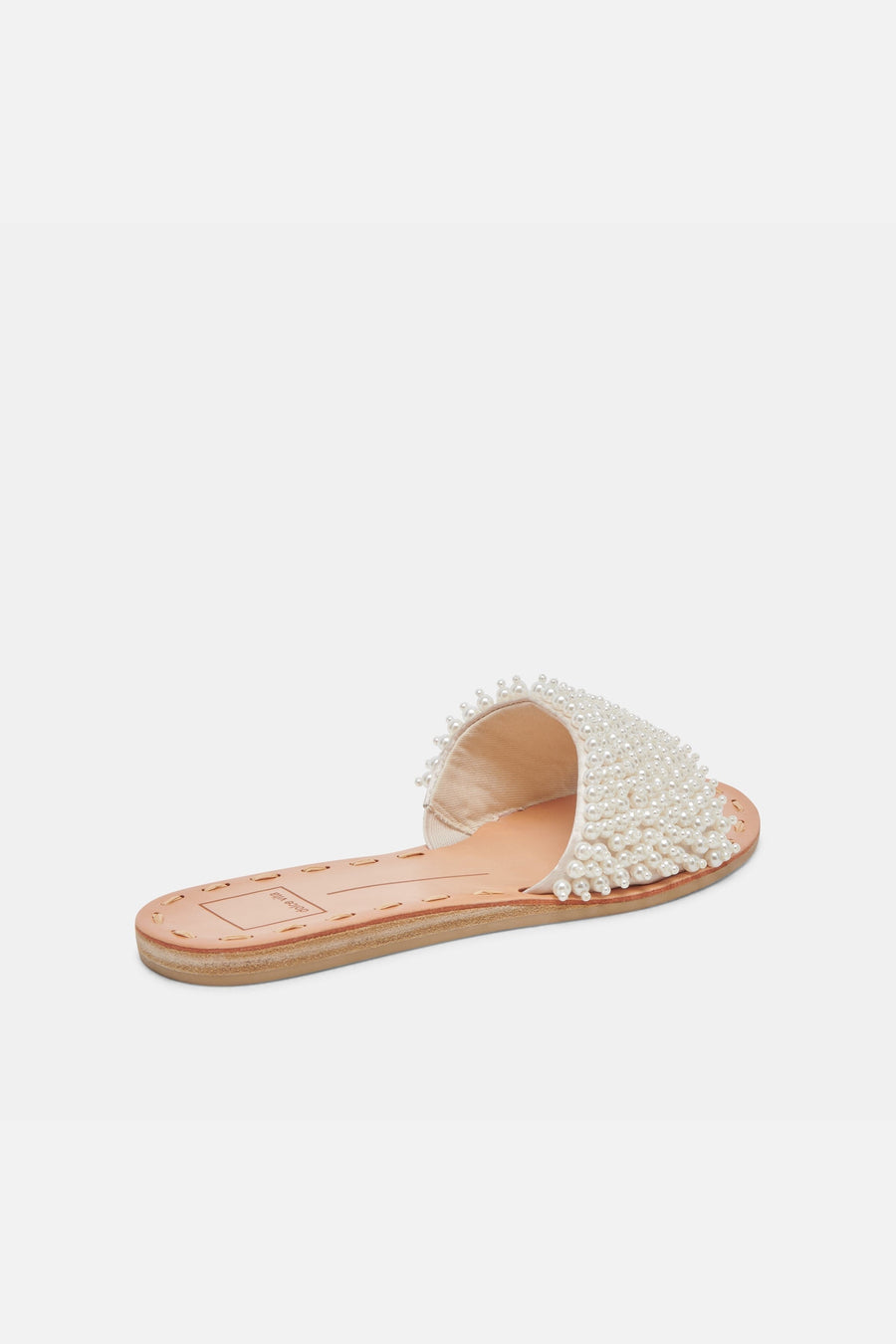 Dolce Vita Dalon Pearl Sandals in Vanilla Pearls – side view