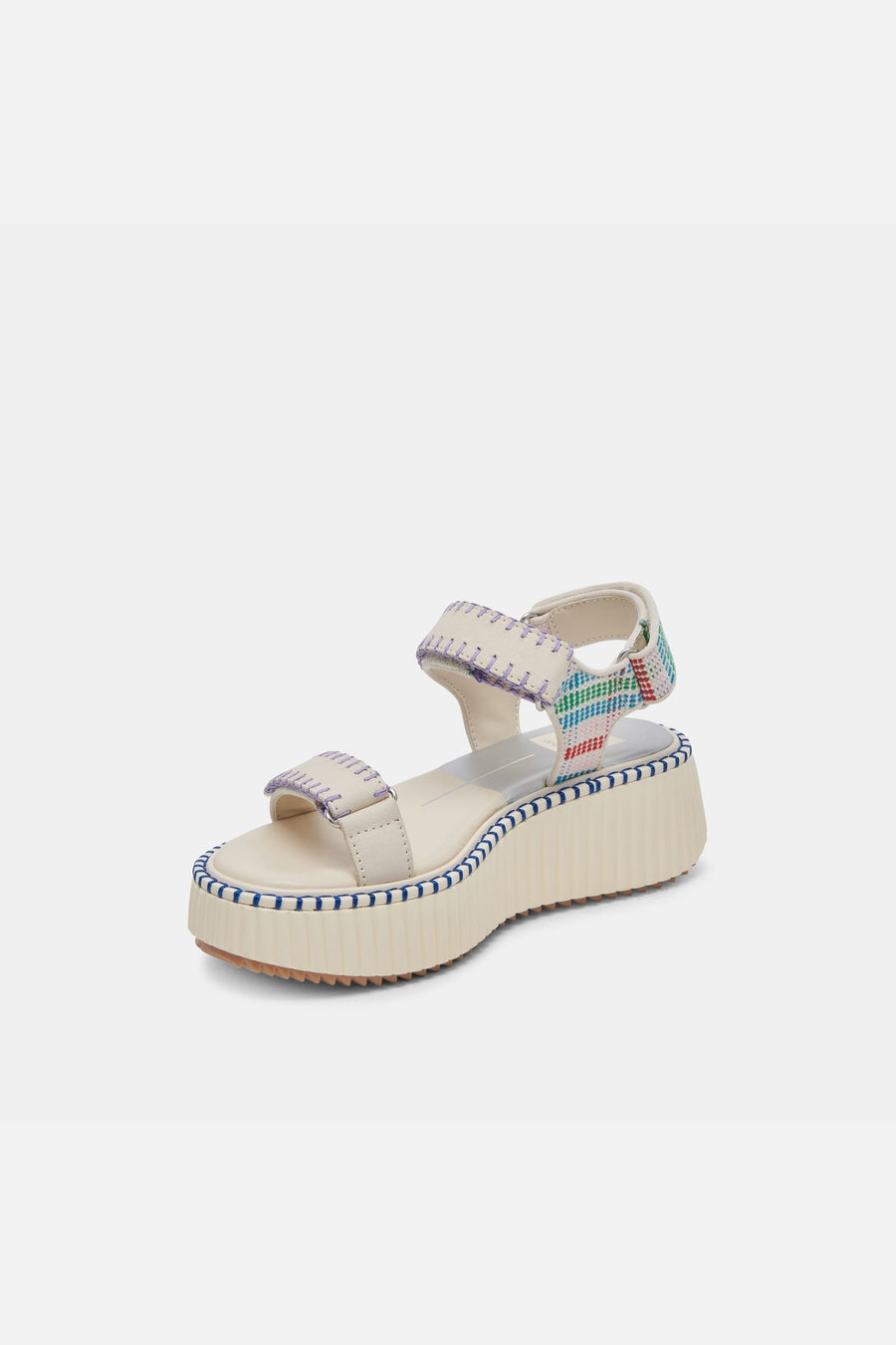 Dolce Vita Debra Sandals in Ivory Multi Nubuck – detail