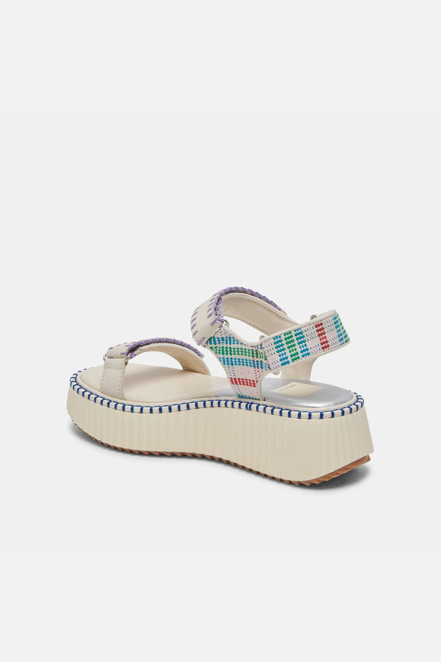 Dolce Vita Debra Sandals in Ivory Multi Nubuck – flat lay