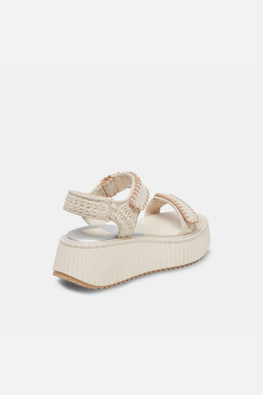 Dolce Vita Debra Sandals in Ivory Suede – detail