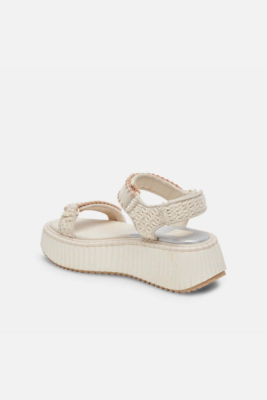 Dolce Vita Debra Sandals in Ivory Suede – flat lay