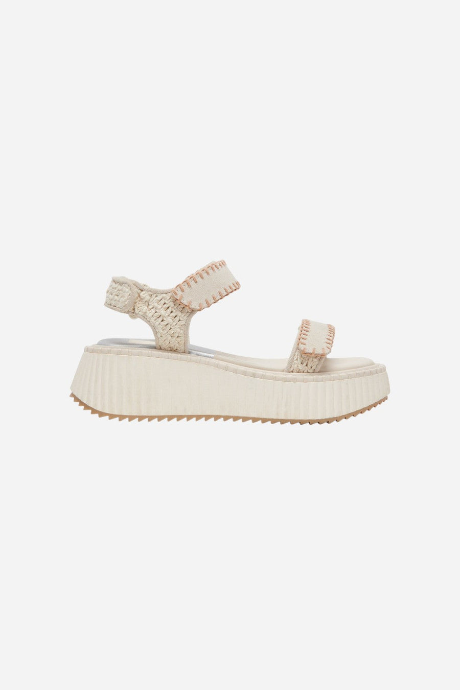 Dolce Vita Debra Sandals in Ivory Suede – front view