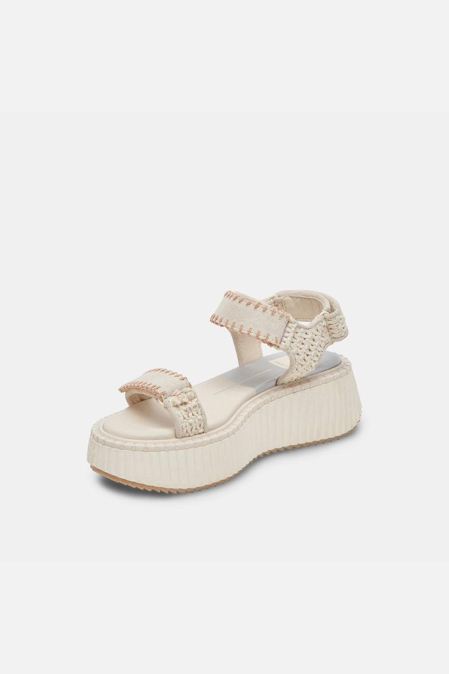 Dolce Vita Debra Sandals in Ivory Suede – side view