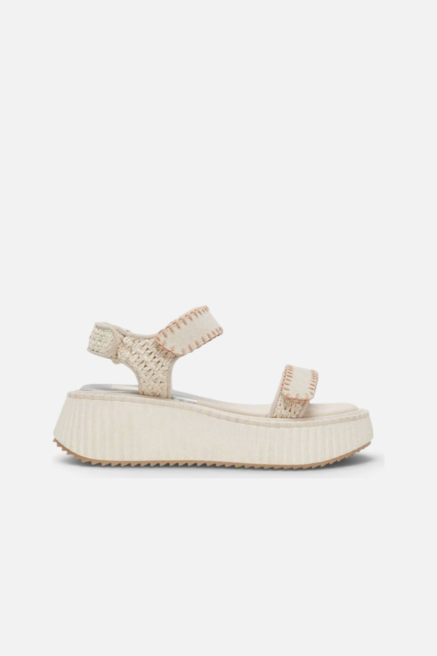 Dolce Vita Debra Sandals in Ivory Suede – side view