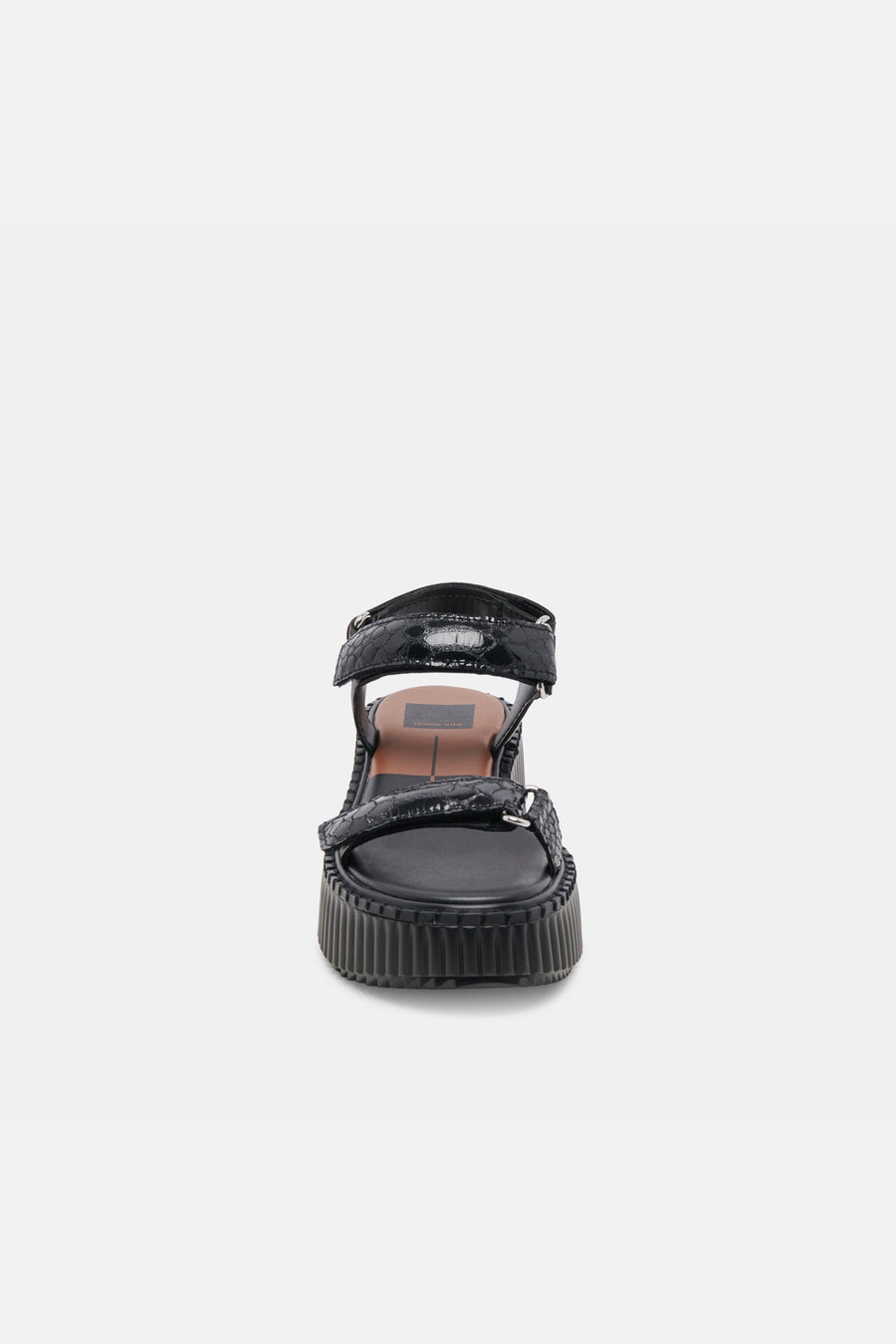 Dolce Vita Debra Sandals in Midnight Embossed Leather – alternate