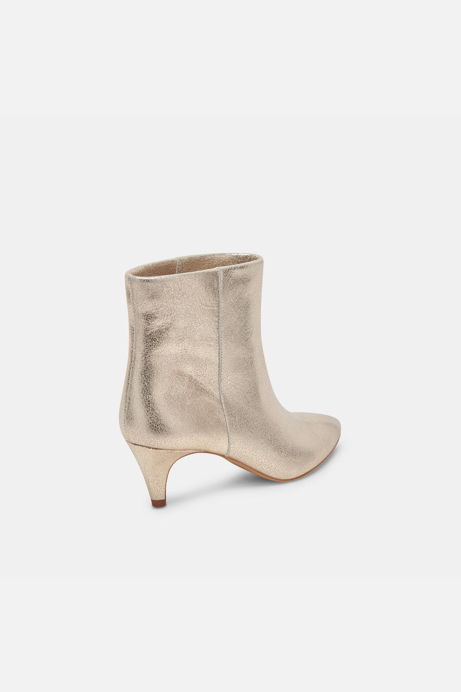 Dolce Vita Dee Booties in Platinum Distressed Leather – detail