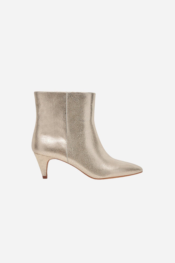 Dolce Vita Dee Booties in Platinum Distressed Leather