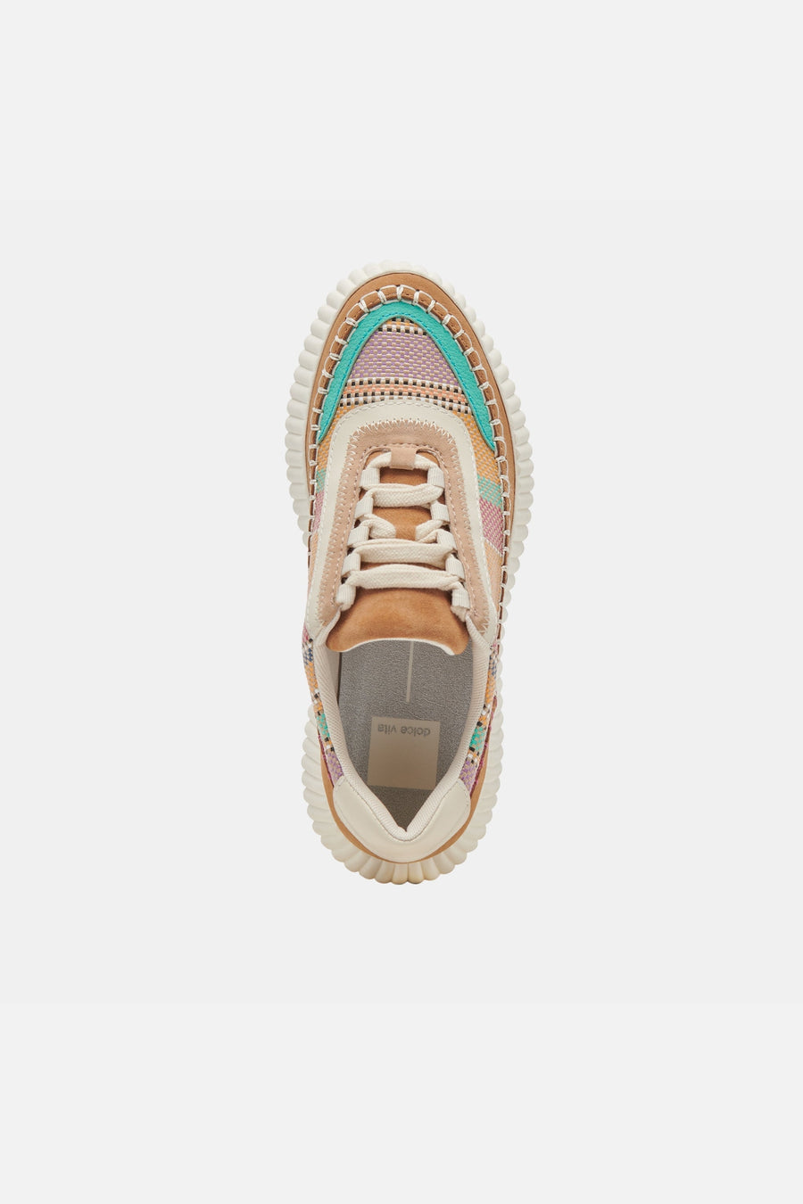 Dolce Vita Dolen Sneakers in Tan Multi Raffia – alternate