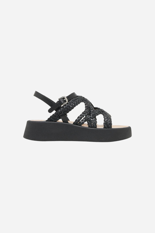 Dolce Vita Gatsby Sandals in Black Leather