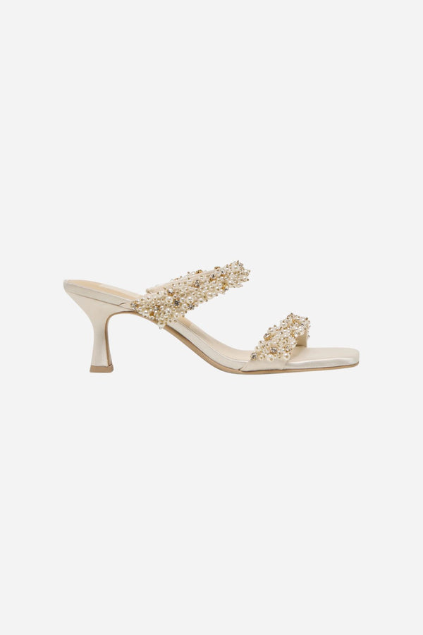 Dolce Vita Genora Rhinestone Heels Ivory Rhinestone