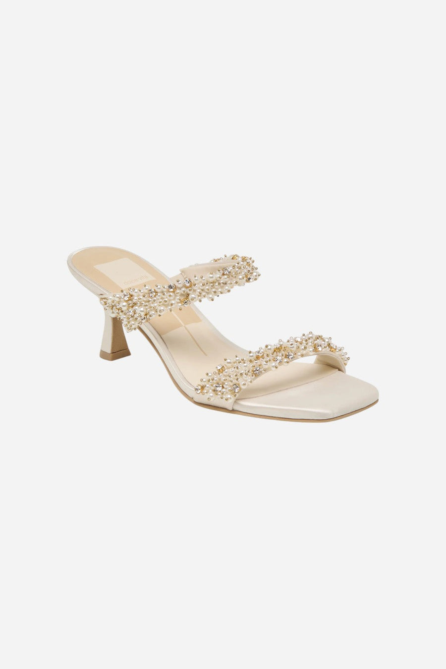 Dolce Vita Genora Rhinestone Heels Ivory Rhinestone – side view