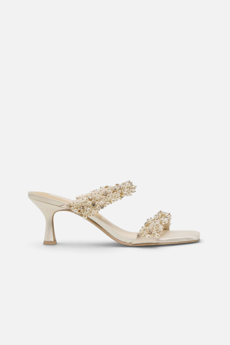 Dolce Vita Genora Rhinestone Heels Ivory Rhinestone – side view