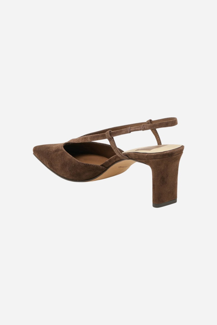 Dolce Vita Ginay Heels Dk Brown Suede – flat lay