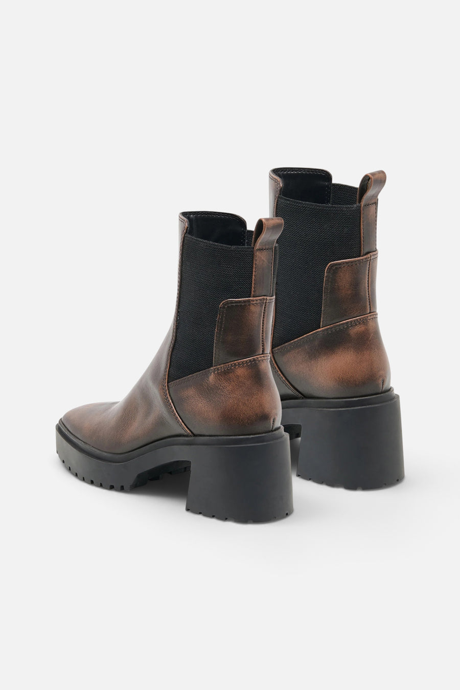 Dolce Vita Grizly H2O Boots in Brown Leather – back view