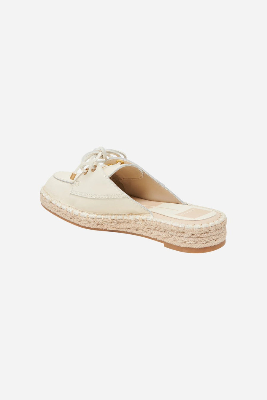 Dolce Vita Hatie in Off White Leather – flat lay