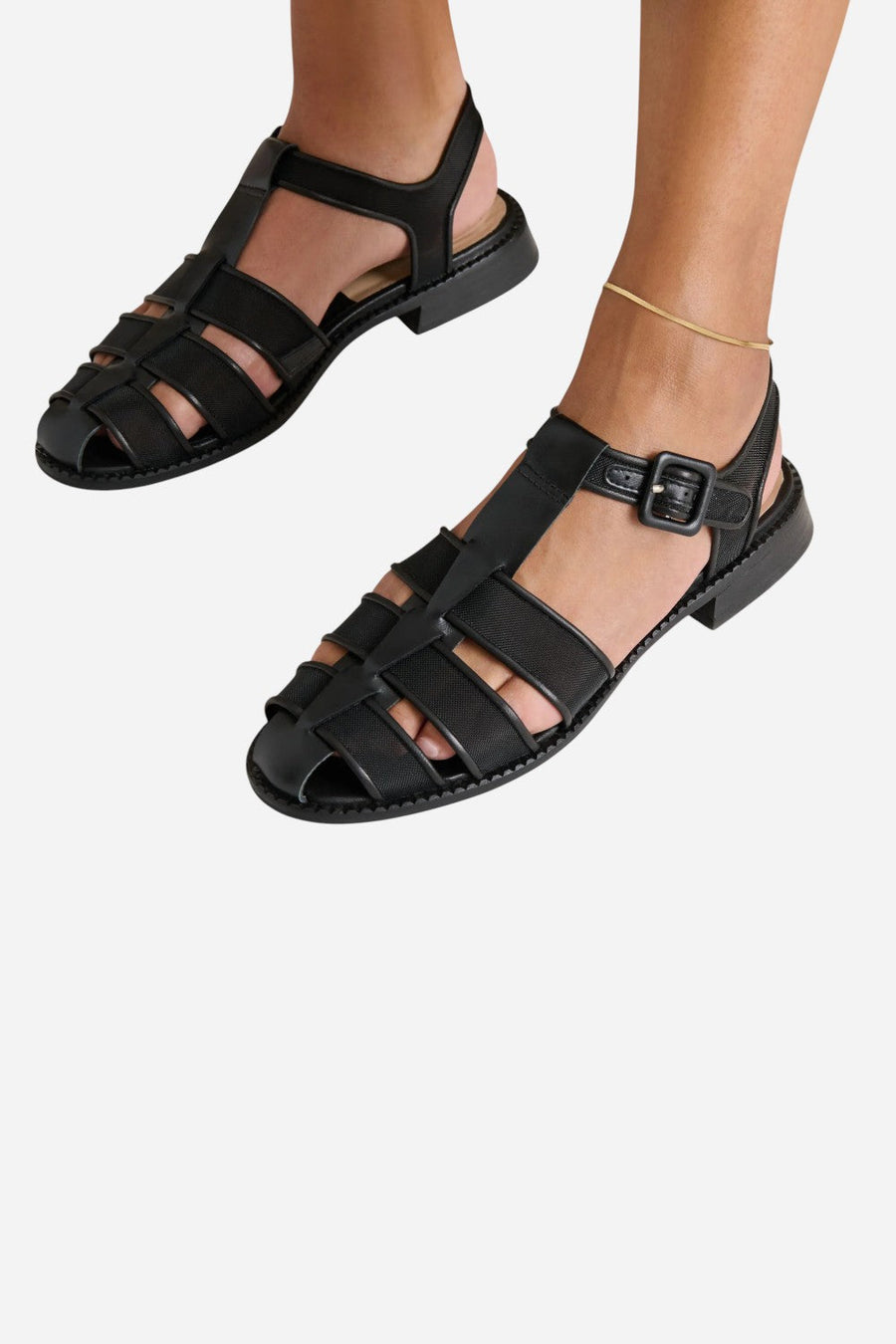 Dolce Vita Holis Mesh Sandals in Onyx Mesh – back view